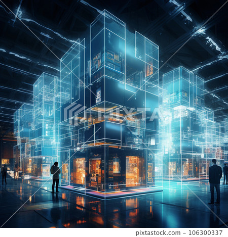 High-tech warehouse of the future 106300337