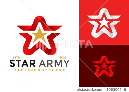 Letter A Star Army logo design vector symbol icon illustration Letter A Star Army logo design vector symbol icon illustration 106300646