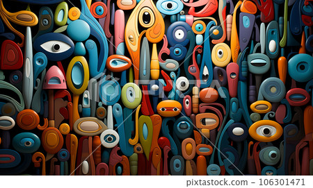 Proverb: A Cubist Expression of "Ten People, Ten Colors" 106301471