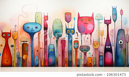 Proverb: A Cubist Expression of "Ten People, Ten Colors" 106301473