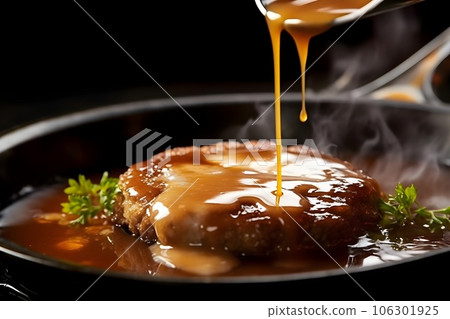 新鮮出爐的多汁漢堡 AI 生成圖像 106301925