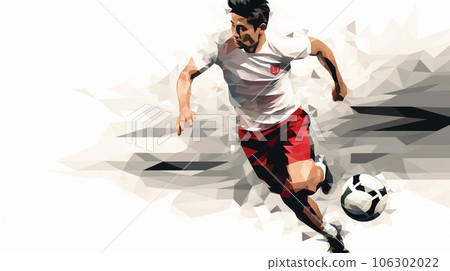 足球運動員運球 106302022