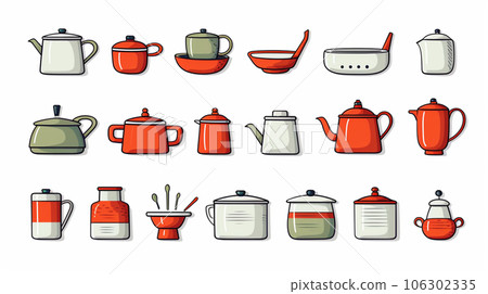 Tableware icon reference sheet 106302335