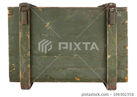 Army ammunition wooden crate. Army ammunition wooden crate. 106302358