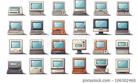 Reference sheet of icons for various personal computers (PCs) 106302468