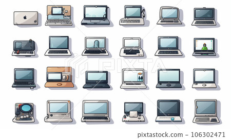 Reference sheet of icons for various personal computers (PCs) 106302471