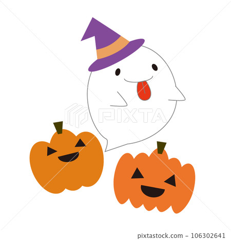 ghost and halloween pumpkin ghost and halloween pumpkin 106302641