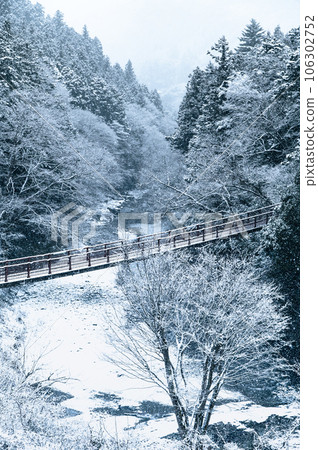 東京秋川谷雪景～關船橋～ 106302752