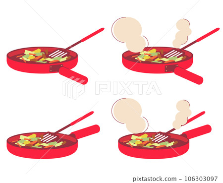 Stir-Fried Vegetables Cooking Frying Pan Set Stir-Fried Vegetables Cooking Frying Pan Set 106303097