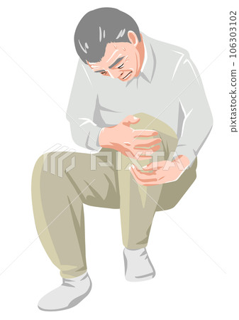 老年人患有膝蓋疼痛 老年人患有膝蓋疼痛 106303102