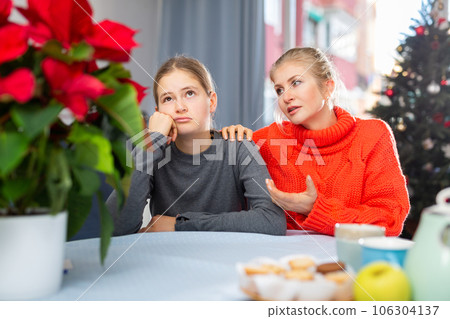 Mom soothes her teen daughter after domestic fight Mom soothes her teen daughter after domestic fight 106304137