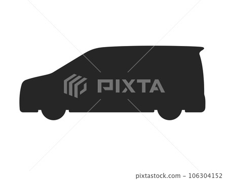 汽車小型貨車型輪廓的插圖 汽車小型貨車型輪廓的插圖 106304152