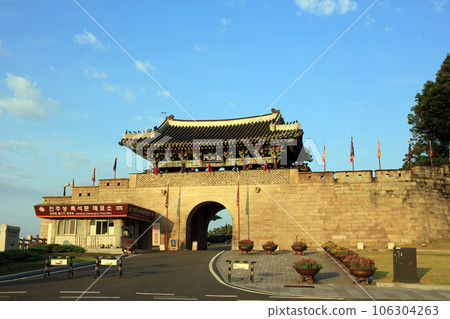 Chokseongmun Gate and Gongbukmun Gate of Jinjuseong Fortress in Jinju-si, Gyeongsangnam-do, South Korea August 27, 2023 106304263