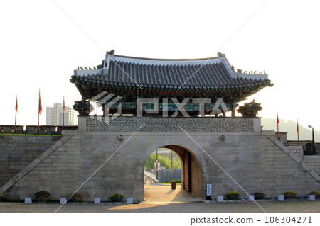 Chokseongmun Gate and Gongbukmun Gate of Jinjuseong Fortress in Jinju-si, Gyeongsangnam-do, South Korea August 27, 2023 106304271