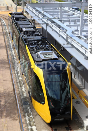 Utsunomiya Light Rail trial train (LIGHTLINE) before opening 106304519