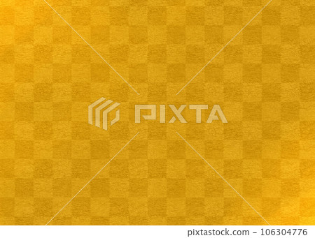 金色格子圖案、金箔、和紙 106304776