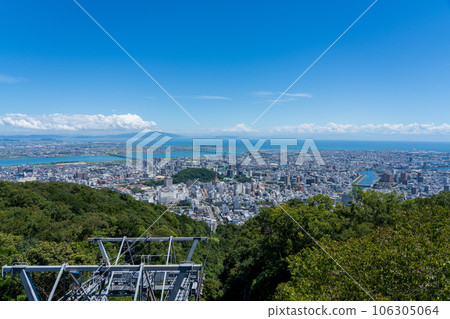 Tokushima city seen from Mount Bizan 106305064