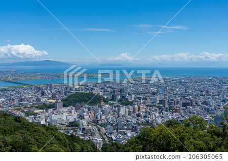 Tokushima city seen from Mount Bizan 106305065