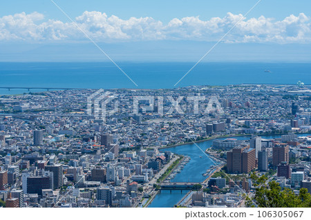 Tokushima city seen from Mount Bizan 106305067
