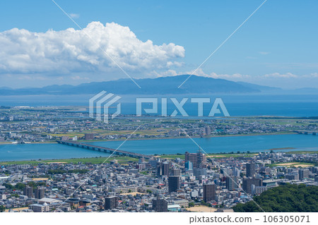 Tokushima city seen from Mount Bizan 106305071