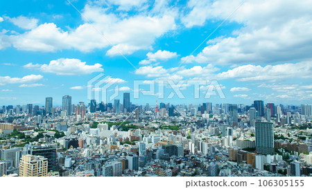 Urban landscape blue sky 106305155