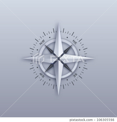 Compass 3d abstract symbol background Compass 3d abstract symbol background 106305598