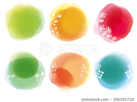 Distorted watercolor smudge frame 106305720