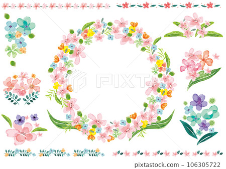 斯堪的納維亞風格花卉素材集 106305722