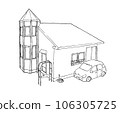 one-story house with a tower 106305725