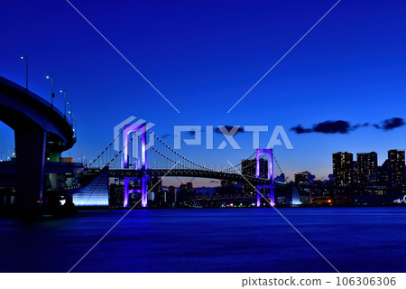彩虹橋 30 週年紀念特別點燈江戶紫色夜景(豐洲 Gururi 公園) 彩虹橋 30 週年紀念特別點燈江戶紫色夜景(豐洲 Gururi 公園) 106306306
