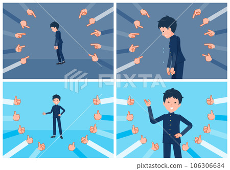 Set of school run male students to be evaluated Set of school run male students to be evaluated 106306684