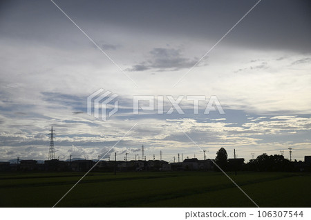 Train window from Toyama Chiho Railway Toyama Prefecture Train window Toyama Tateyama Town Toyama City Cloud Sky 106307544