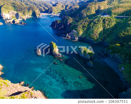 無人機拍攝美麗的 Hirizo 海灘（靜岡縣加茂郡南伊豆町中木） 106307551