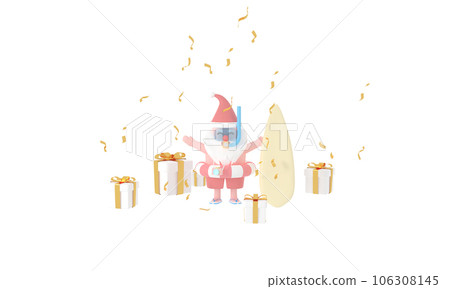 PNG summer with a cute 3D rendering Santa Claus in a diving suit, capturing the pastel magic of holiday surf travel. Enjoy a special offer on Shopping Day and celebrate the season with joy and charm. PNG summer with a cute 3D rendering Santa Claus in a diving suit, capturing the pastel magic of holiday surf travel. Enjoy a special offer on Shopping Day and celebrate the season with joy and charm. 106308145