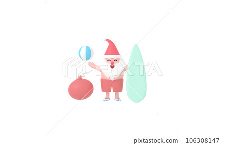 Elevate your festivities with a 3D Santa Claus in a Summer Christmas ambiance. Craft imaginative decor blending seasonal summer and 3D artistry for a magical holiday experience. Elevate your festivities with a 3D Santa Claus in a Summer Christmas ambiance. Craft imaginative decor blending seasonal summer and 3D artistry for a magical holiday experience. 106308147