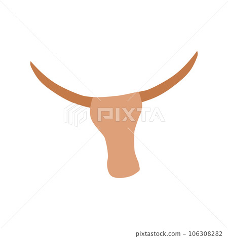 American rodeo season. Wild West. Bulls Skull. Banner and flyer design. Vector illustration. American rodeo season. Wild West. Bulls Skull. Banner and flyer design. Vector illustration. 106308282