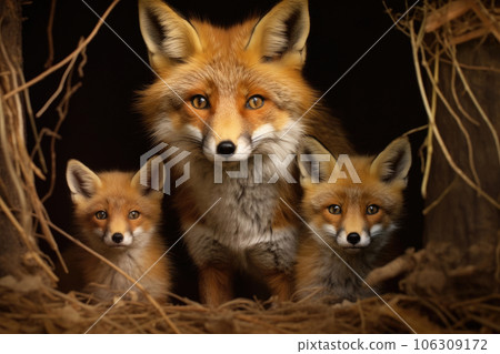 Foxes Family, Generative AI 106309172