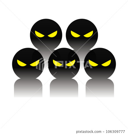 奇怪的團體。一群奇怪的人。向量。 106309777