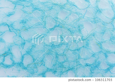 Fine art Japanese paper texture background, light blue 106311703