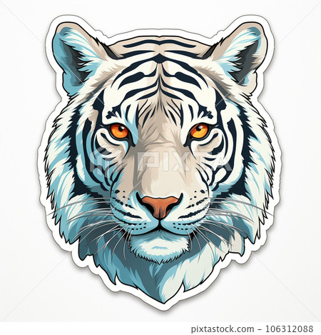 White Tiger Stripes | Sticker