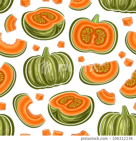 Vector Kabocha Seamless Pattern 106312136