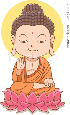Cartoon character of Chinese Buddha. Cartoon character of Chinese Buddha. 106312207