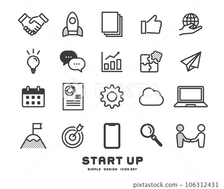 關於會議的簡單圖標矢量圖解素材 106312431