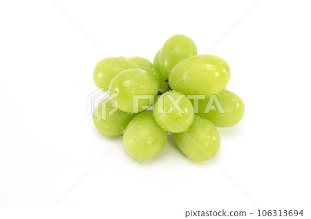Japanese muscat grape isolated on white background. copy space. Japanese muscat grape isolated on white background. copy space. 106313694
