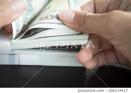 Finger Count Dollar 100 Cash American Usd Sign Money Banknote Pile, Concept for Bill Bonus Rick Abundance Us Loan Finance Business Success Currency Payment, Deposit Income Save Salary Banking Paper. Finger Count Dollar 100 Cash American Usd Sign Money Banknote Pile, Concept for Bill Bonus Rick Abundance Us Loan Finance Business Success Currency Payment, Deposit Income Save Salary Banking Paper. 106314417