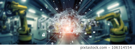 橫幅和廣告的工廠和雲水平視覺效果 106314554