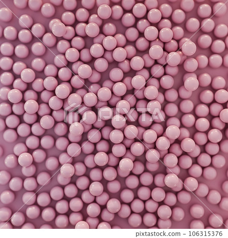 pink spheres isolated on pink 106315376