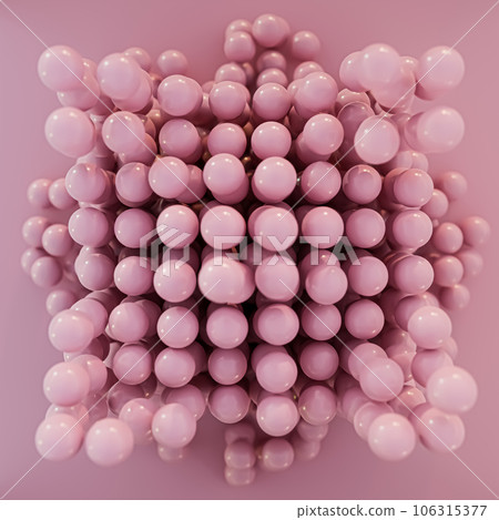 pink spheres isolated on pink 106315377