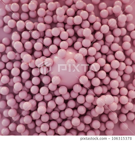 pink spheres isolated on pink 106315378
