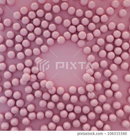 pink spheres isolated on pink 106315380